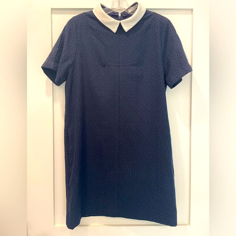 FRNCH White Collar Short Sleeved Dress